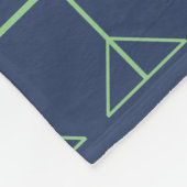 Geometrisch Patroon Peach Green Blue Fleece Deken (Hoek)