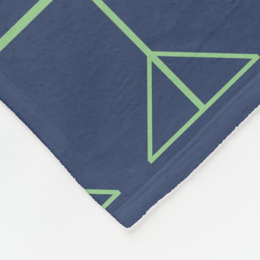 Geometrisch Patroon Peach Green Blue Fleece Deken (Hoek)