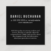 Geometrisch patroon | Pictogram Bamboe Vierkante Visitekaartje (Achterkant)