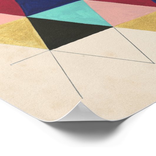 Geometrisch patroon Play III Poster (Hoek)