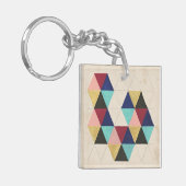 Geometrisch patroon Play III Sleutelhanger (Voorkant Links)