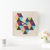Geometrisch patroon Play III Vierkante Klok (Huis)