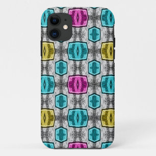 Geometrisch patroon retro jaren zestig Case-Mate iPhone case