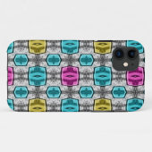 Geometrisch patroon retro jaren zestig Case-Mate iPhone case (Achterkant (horizontaal))