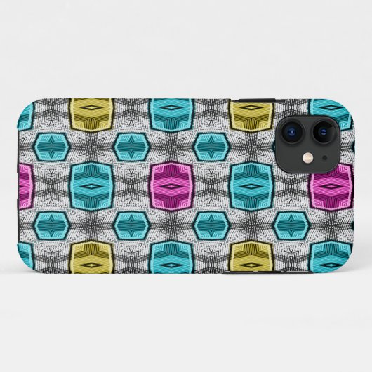 Geometrisch patroon retro jaren zestig Case-Mate iPhone case (Achterkant (horizontaal))