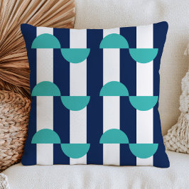 Geometrisch patroon Retro Midden Jaren 50 Modern B Kussen