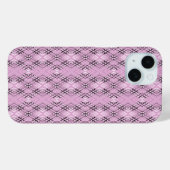 Geometrisch patroon retro roze diamanten Case-Mate iPhone case (Achterkant (horizontaal))