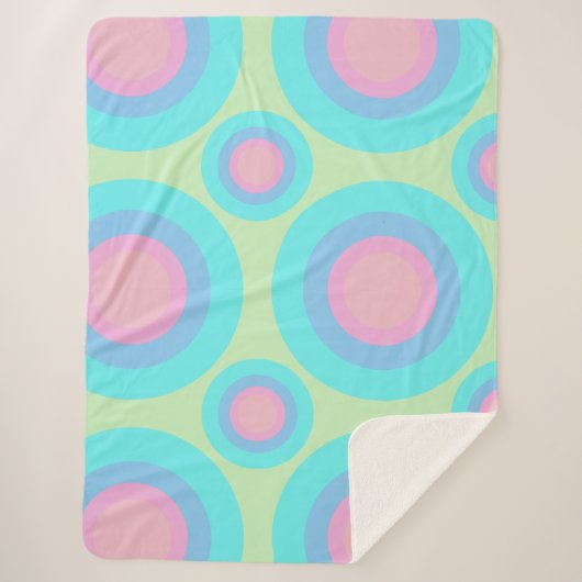 Geometrisch patroon retro sherpa deken (Voorkant)