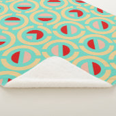 Geometrisch patroon retro sherpa deken (3/4)