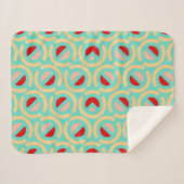 Geometrisch patroon retro sherpa deken (Voorkant (horizontaal))