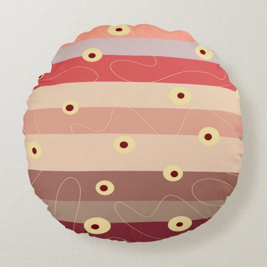Geometrisch patroon rond kussen (Voorkant)