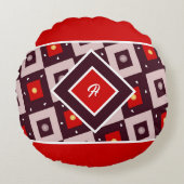 Geometrisch patroon rond kussen (Voorkant)