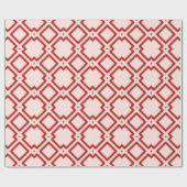 Geometrisch patroon Rood en Roze Cadeaupapier (Vlak)