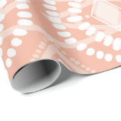 Geometrisch patroon roze en witte stroom cadeaupapier (Rol Hoek)