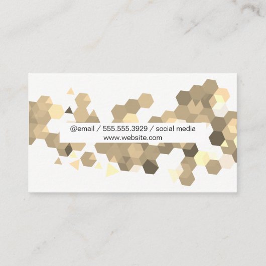 Geometrisch patroon / Sepia Visitekaartje (Achterkant)