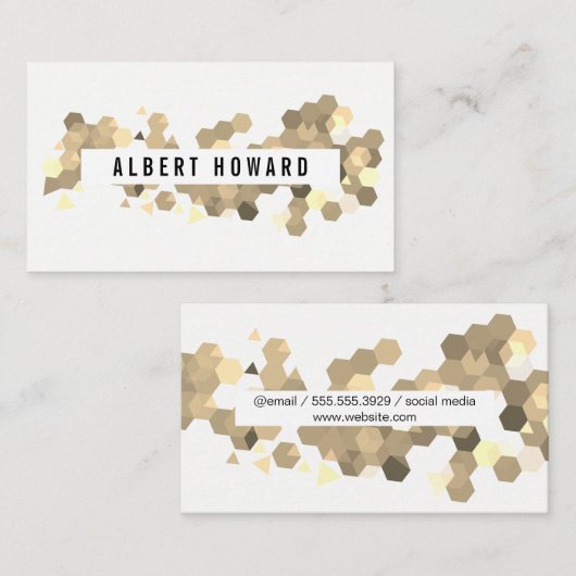 Geometrisch patroon / Sepia Visitekaartje (Voorkant / Achterkant)