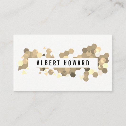 Geometrisch patroon / Sepia Visitekaartje (Voorkant)