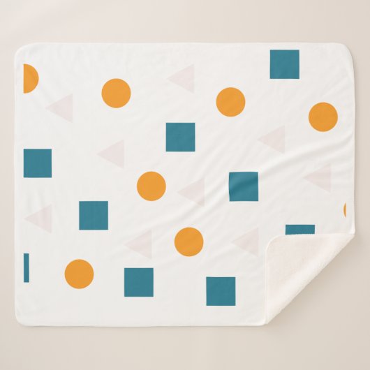 Geometrisch patroon Sherpa Blanket – Gezellig & Mo Deken (Voorkant (horizontaal))