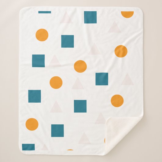 Geometrisch patroon Sherpa Blanket – Gezellig & Mo Sherpa Deken (Voorkant)