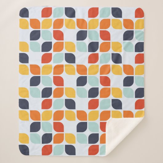 geometrisch patroon sherpa deken (Voorkant)