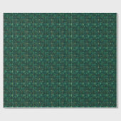 Geometrisch patroon | Smaragd Prisma Cadeaupapier (Vlak)