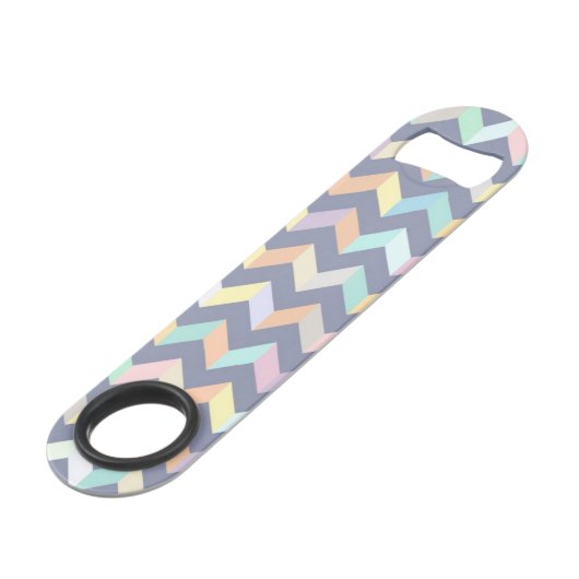 Geometrisch patroon speed flessenopener (Achterkant Gekanteld)