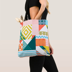 Geometrisch patroon tote bag