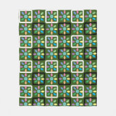 Geometrisch patroon tuinbloem fleece deken (Voorkant)