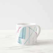 Geometrisch patroon uitwassen espresso kop (Voorkant rechts)