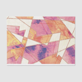 Geometrisch patroon uitwassen tissuepapier