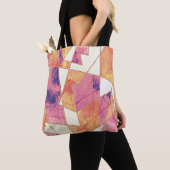 Geometrisch patroon uitwassen tote bag (Dichtbij)