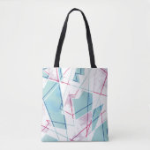 Geometrisch patroon uitwassen tote bag (Voorkant)