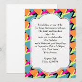 Geometrisch patroon van 80-jarige stijlfeestdagen kaart (Voorkant / Achterkant)