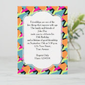 Geometrisch patroon van 80-jarige stijlfeestdagen kaart (Staand voorkant)