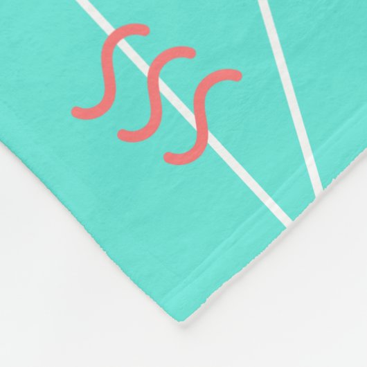 geometrisch patroon van 90 s fleece deken (Hoek)