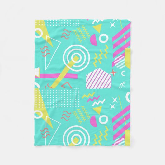geometrisch patroon van 90 s fleece deken (Voorkant)