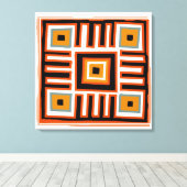 geometrisch patroon van Afrikaanse stammen Canvas Afdruk (Insitu (Houten vloer))