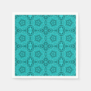 Geometrisch patroon van Aqua turquoise Servet