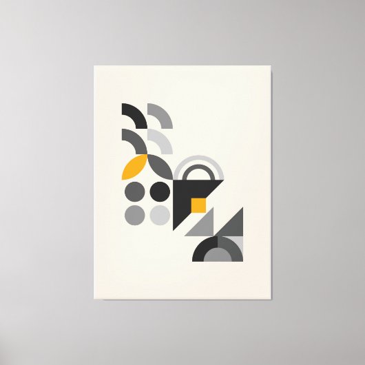 geometrisch patroon van Bauhaus Canvas Afdruk (Voorkant)