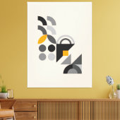 geometrisch patroon van Bauhaus Canvas Afdruk (Insitu (Woonkamer))