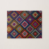 Geometrisch patroon van breiwerk legpuzzel (Horizontaal)