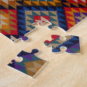 Geometrisch patroon van breiwerk legpuzzel (Zijkant)