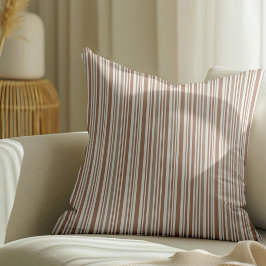 Geometrisch patroon van bruine lijnen kussen