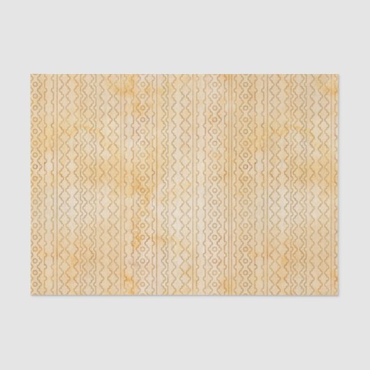 Geometrisch patroon van Chic Beige en Faux Gold Az Tissuepapier (Voorkant)