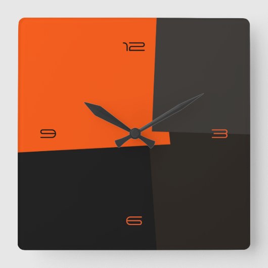 Geometrisch patroon van de abstracte Retrokleurenp Vierkante Klok (Voorkant)