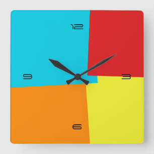 Geometrisch patroon van de abstracte Retrokleurenp Vierkante Klok