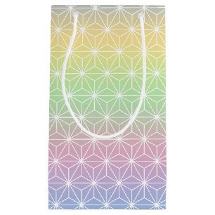 Geometrisch patroon van de asanoha mousserende reg klein cadeauzakje