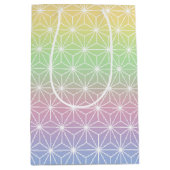 Geometrisch patroon van de asanoha mousserende reg medium cadeauzakje (Voorkant)