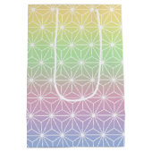 Geometrisch patroon van de asanoha mousserende reg medium cadeauzakje (Achterkant)