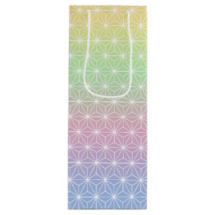 Geometrisch patroon van de asanoha mousserende reg wijn cadeautas